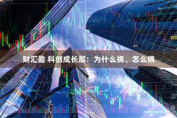 财汇盈 科创成长层：为什么搞、怎么搞